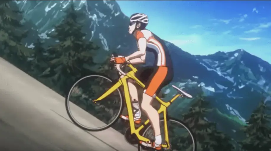 Adegan bersepeda menegangkan di Yowamushi Pedal