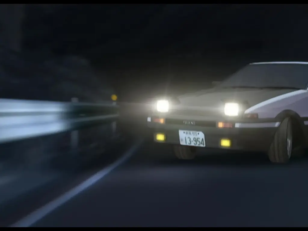 Gambar adegan balap mobil dari Initial D Fourth Stage