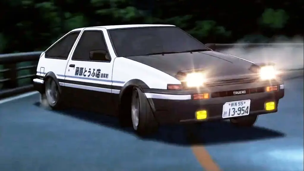 Gambar adegan balapan menegangkan dari Initial D