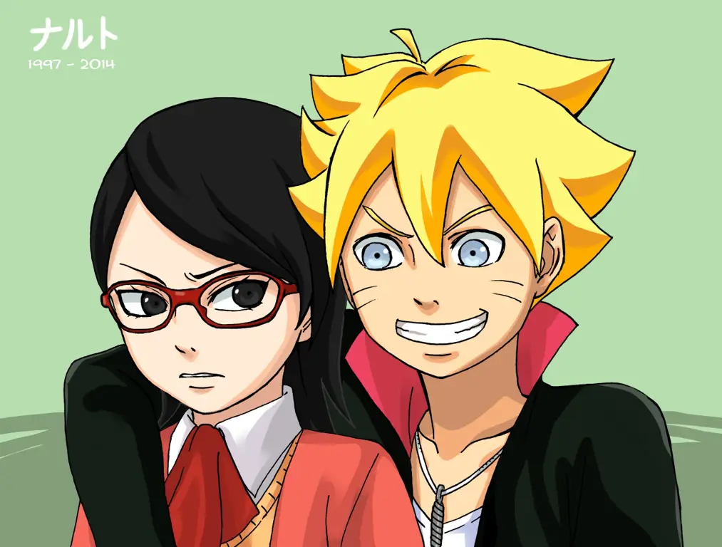 Boruto dan Sarada dalam Naruto Gaiden