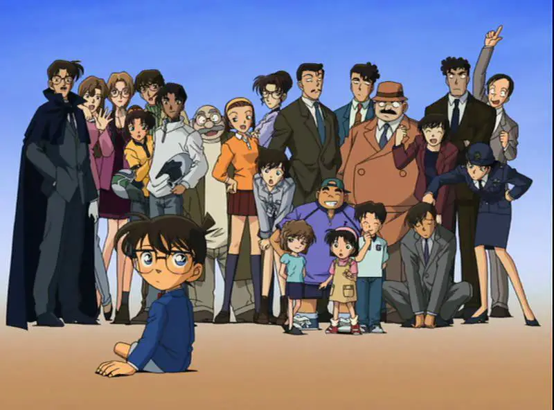 Conan dan teman-temannya berkumpul dalam Detective Conan Movie 18