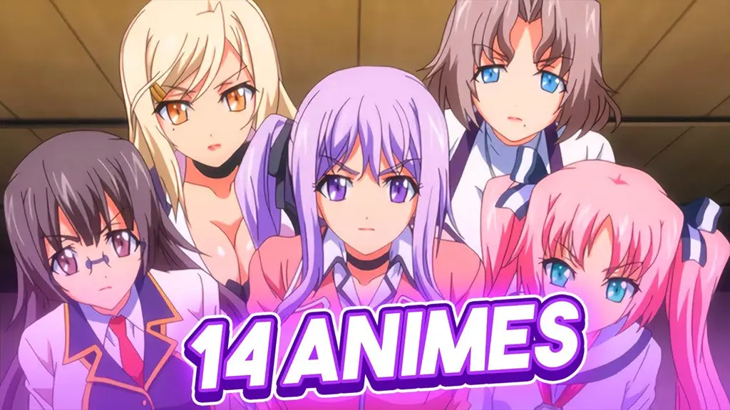 Adegan dari anime dengan tema harem Gambar adegan harem anime