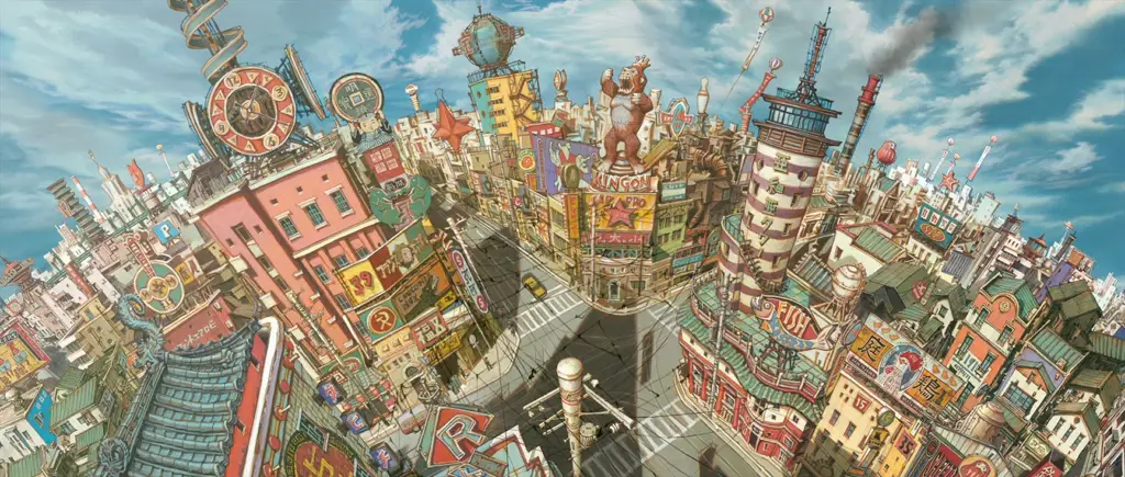 Cuplikan adegan dari anime Tekkonkinkreet