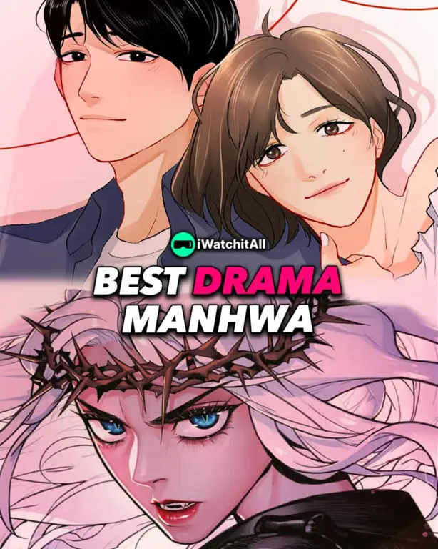 Gambar yang menampilkan adegan dramatis dari manhwa Korea