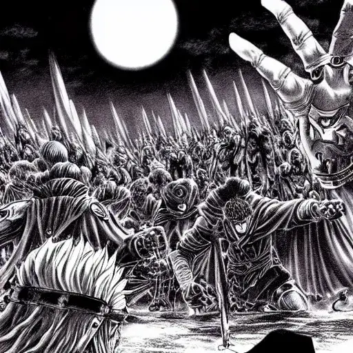 Gambar adegan Eclipse dari Manga Berserk