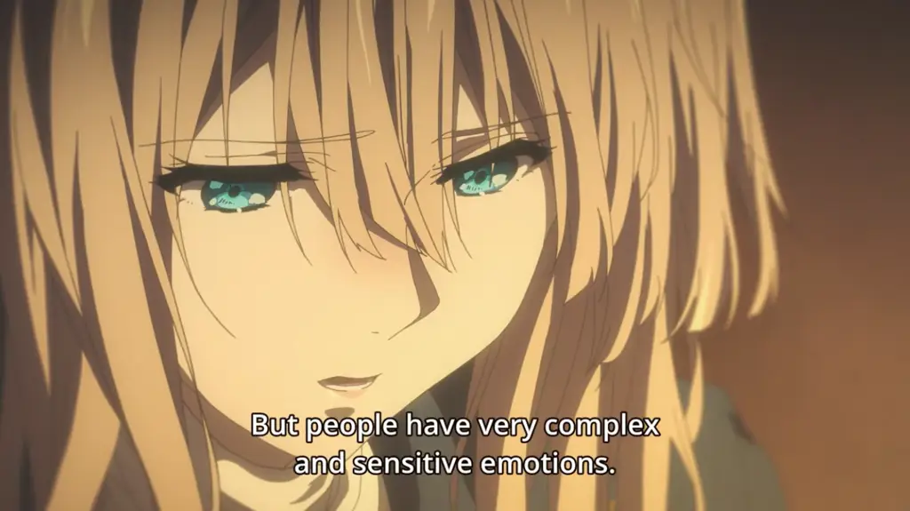 Adegan emosional dari episode 6 Violet Evergarden