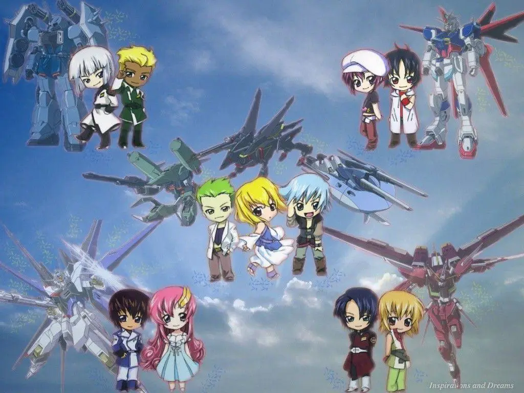 Cuplikan gambar dari anime Gundam Seed Destiny