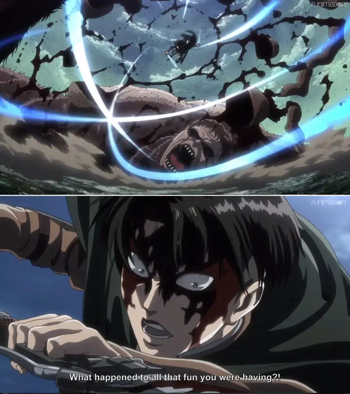 Adegan menegangkan dari Attack on Titan di Animeku