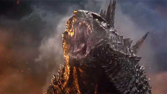 Godzilla sedang mengaum dengan garang