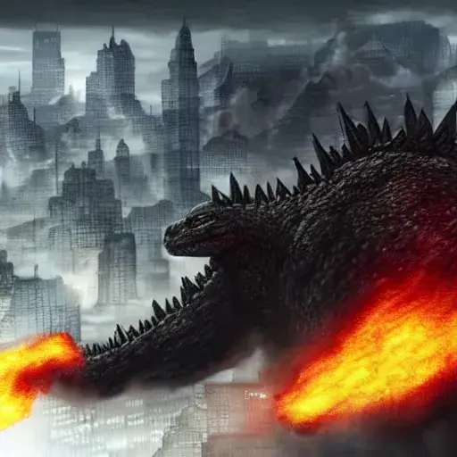 Godzilla menghancurkan kota