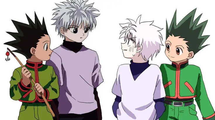 Gon dan Killua dalam anime Hunter x Hunter 1999