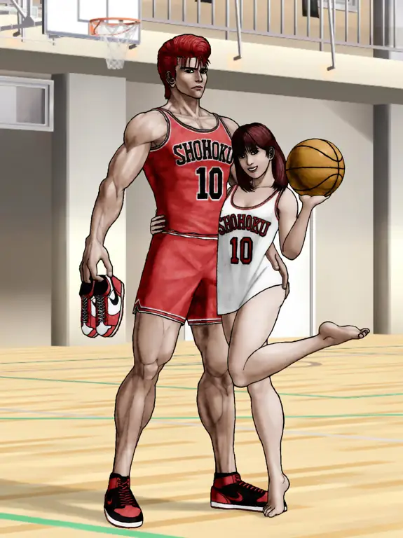 Hanamichi Sakuragi bermain basket