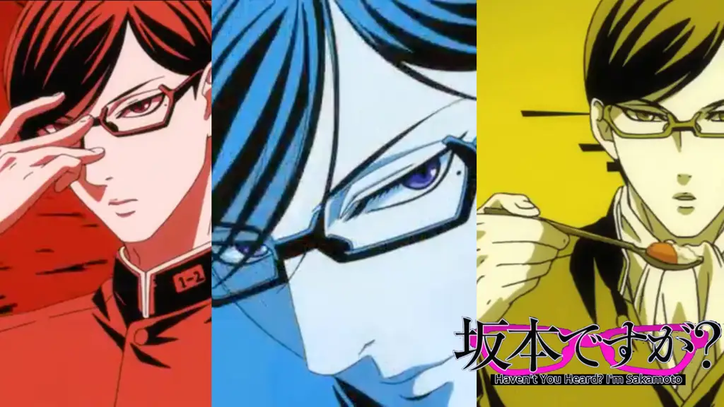 Adegan ikonik dari anime Sakamoto desu ga? Screenshot anime Sakamoto desu ga?
