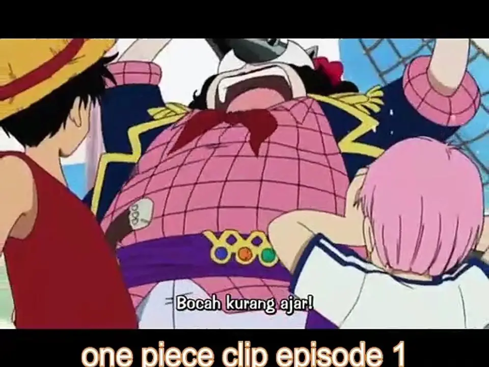 Adegan ikonik dari episode pertama One Piece Screenshot dari episode pertama One Piece