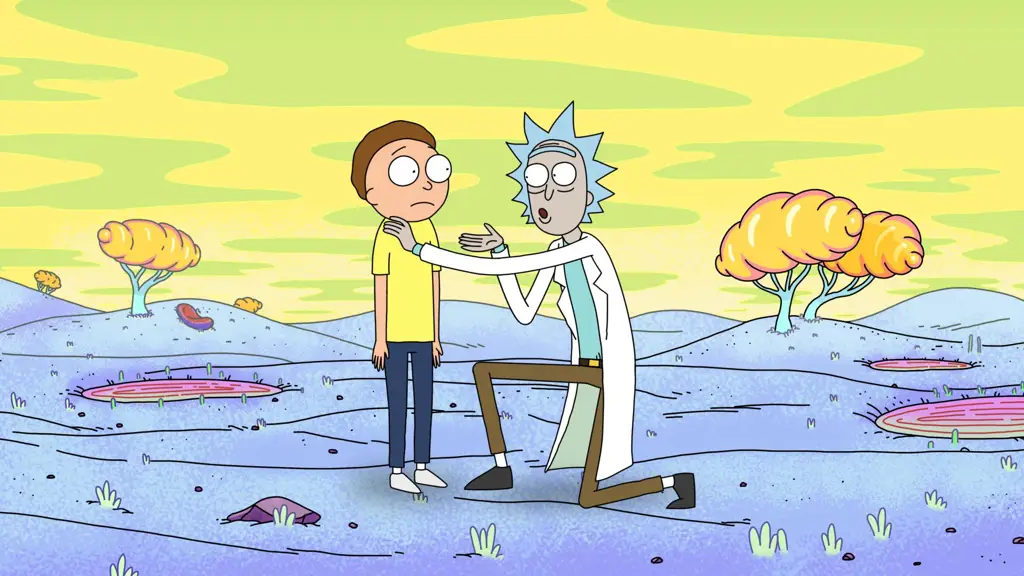 Gambar Rick dan Morty di musim pertama episode pertama