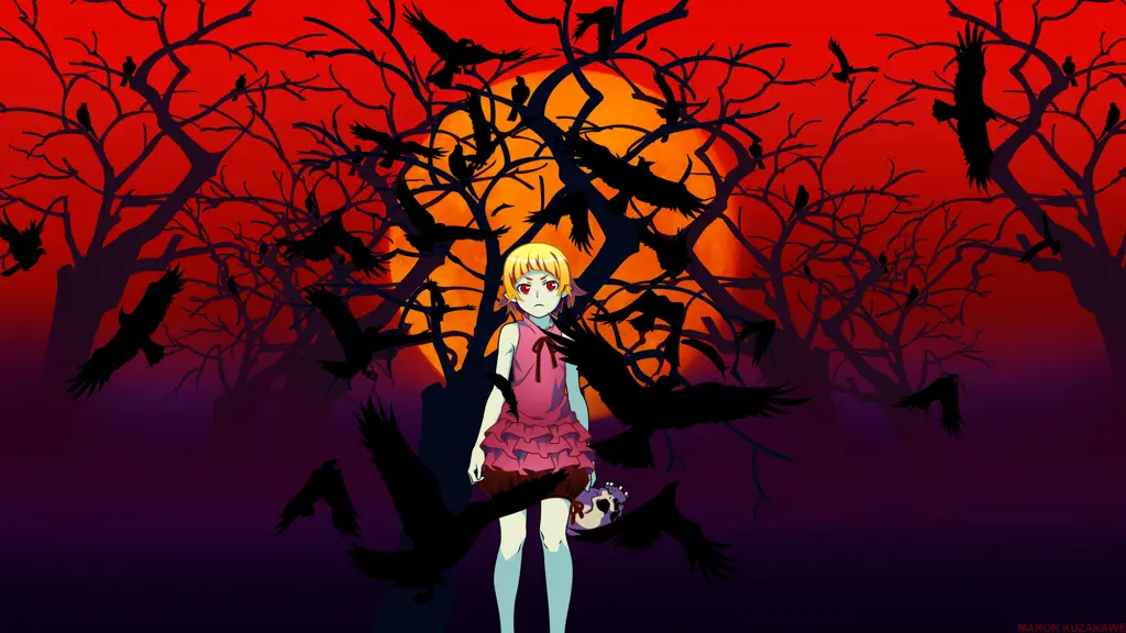 Visual menarik dari anime Kizumonogatari