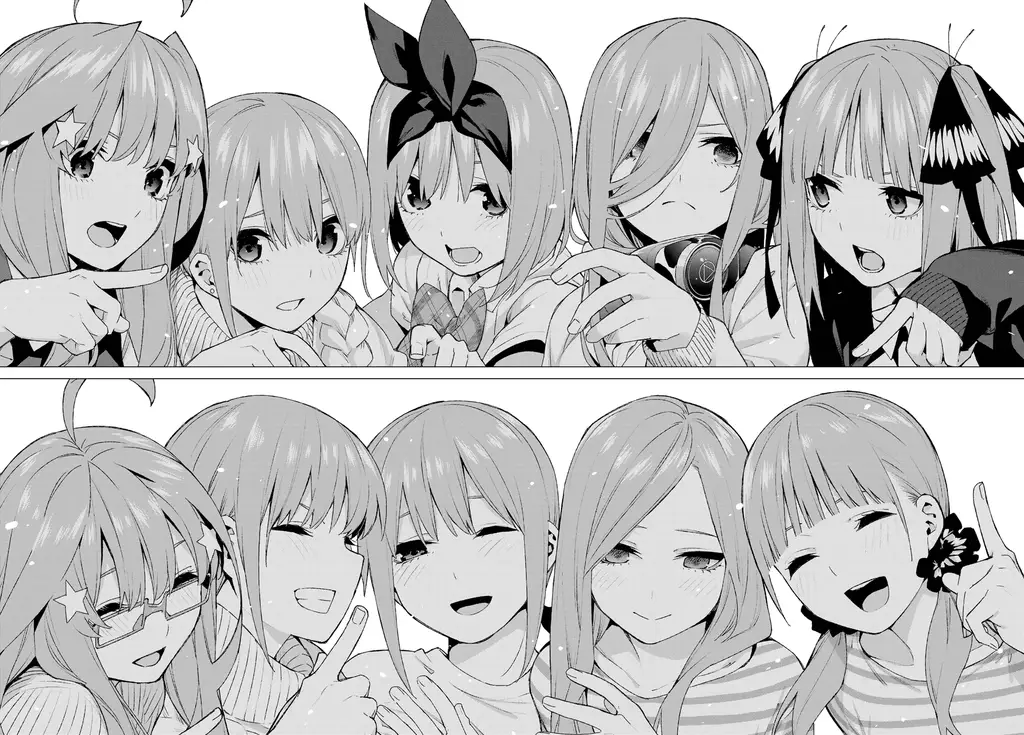 Panel-panel manga The Quintessential Quintuplets