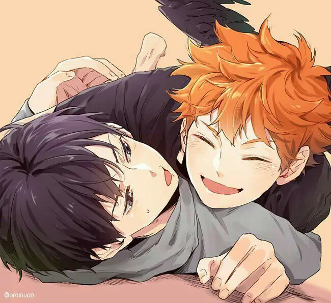 Gambar Hinata Shoyo dan Kageyama Tobio, karakter utama Haikyuu!!