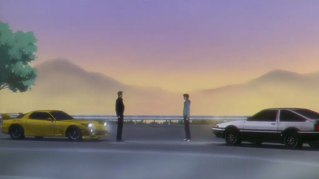 Gambar adegan ikonik dari Initial D Third Stage