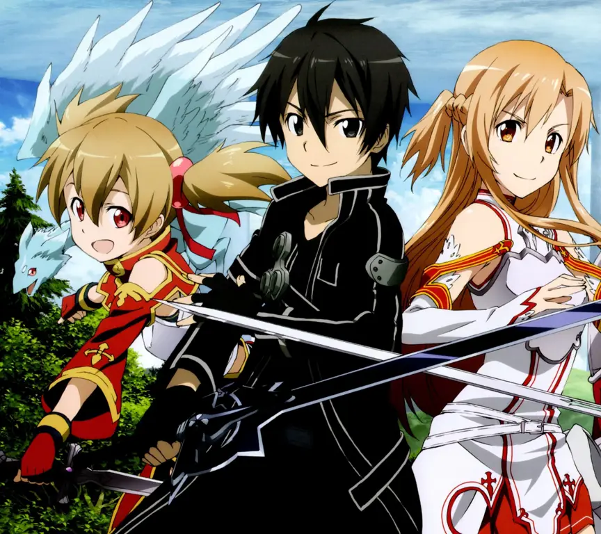 Kirito dan Asuna dalam Sword Art Online II