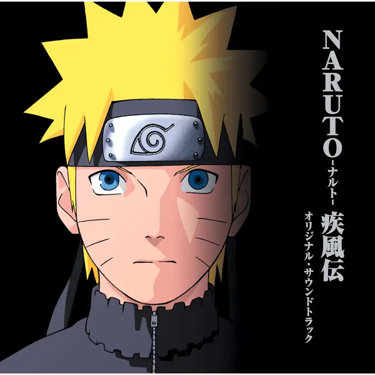 Gambar adegan ikonik Naruto dengan musik latar