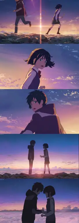 Tangkapan layar adegan dari film Your Name.