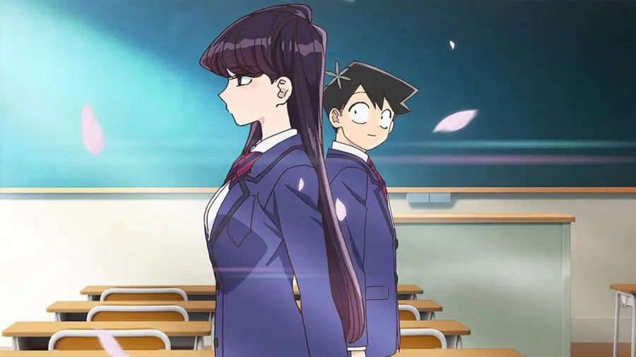 Adegan kelas di Komi-san season 2 yang menampilkan para karakter