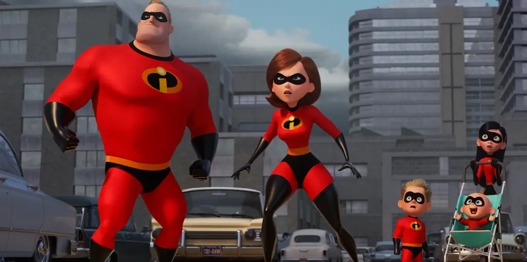 Adegan keluarga Parr dalam film The Incredibles 2