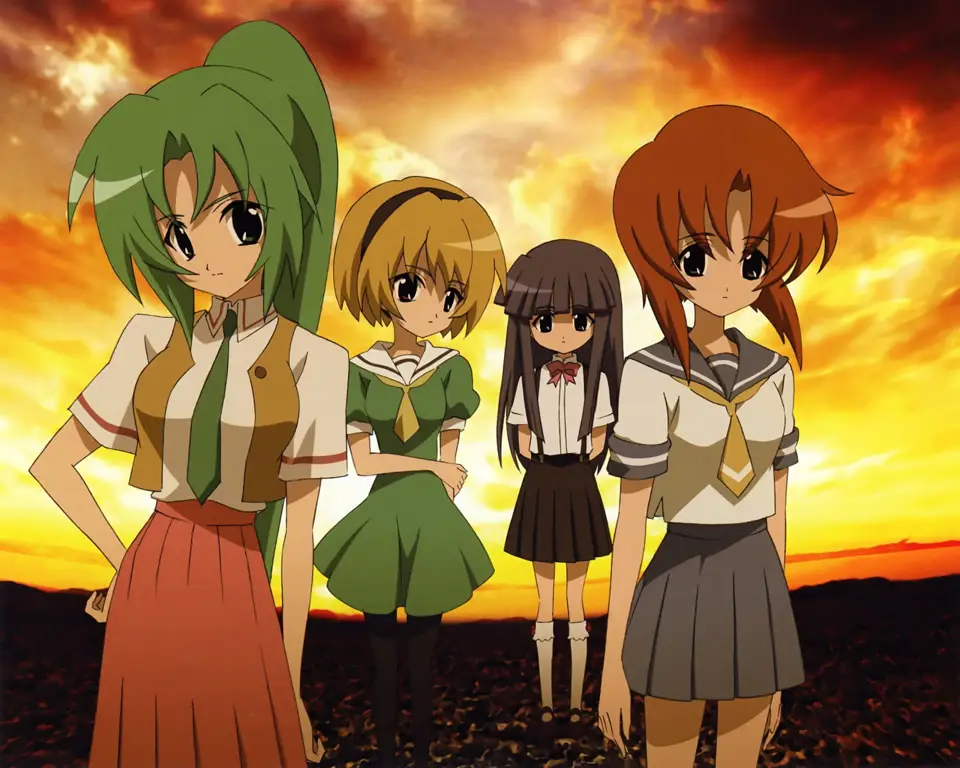 Gambar adegan akhir Higurashi no Naku Koro Ni