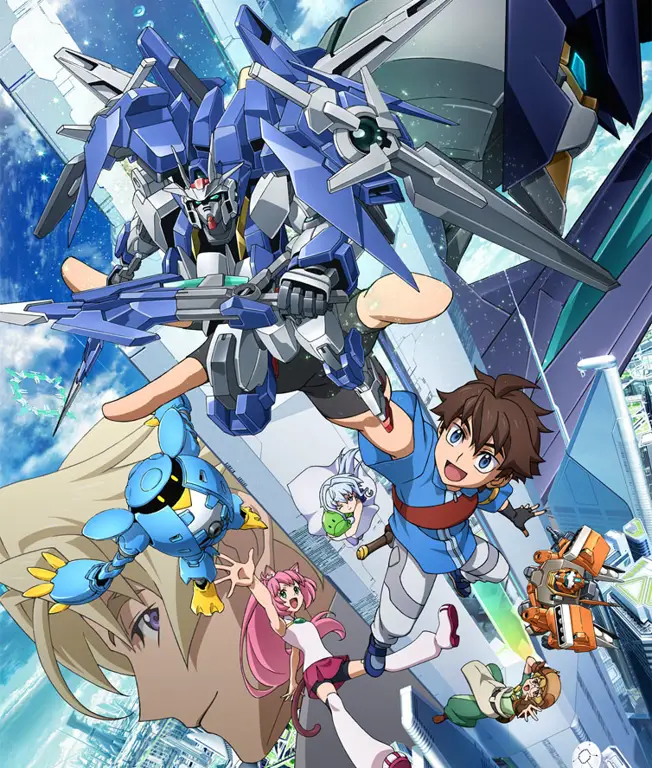 Adegan klimaks Gundam Build Divers episode 21