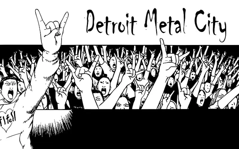 Adegan anime Detroit Metal City yang penuh aksi dan komedi