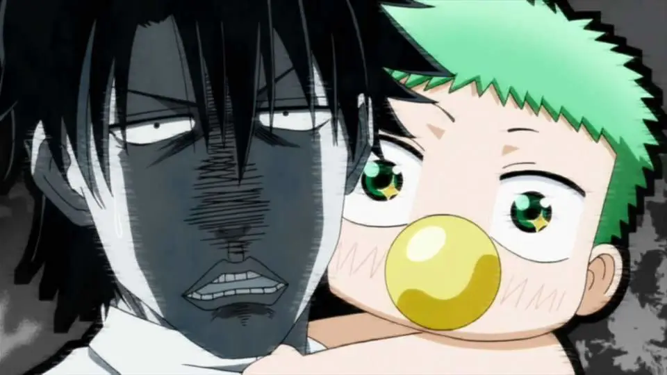 Gambar adegan lucu dari anime Beelzebub