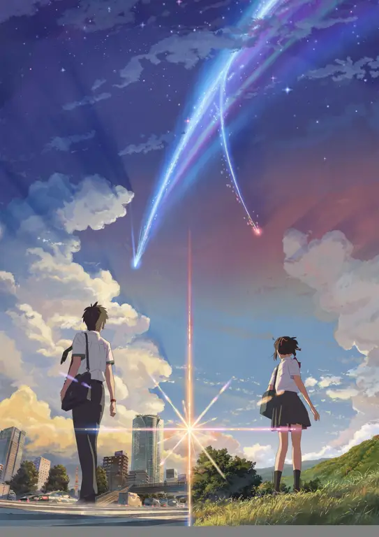 Adegan komet dalam film Kimi no Na Wa