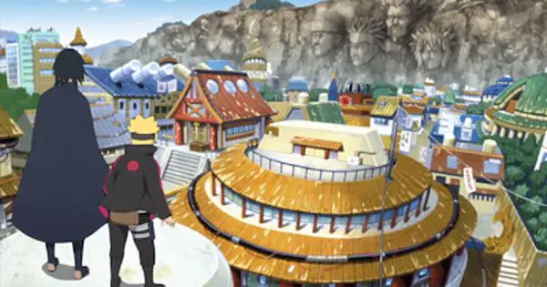 Gambar adegan kunci dari Boruto episode 128.