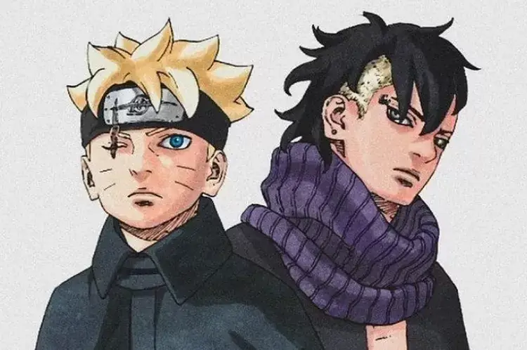 Boruto dan Kawaki berlatih bersama