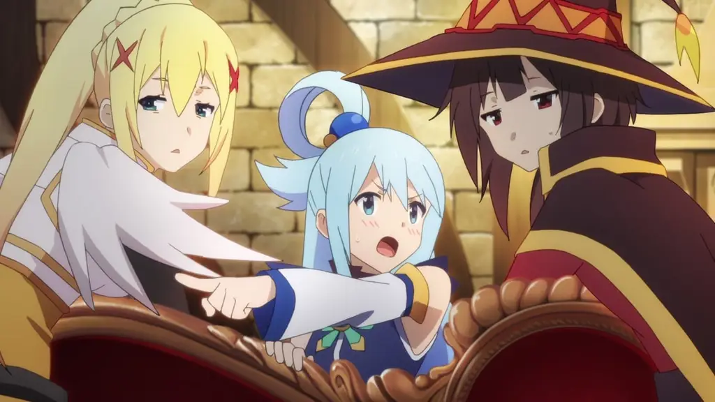 Gambar adegan menarik dari Konosuba