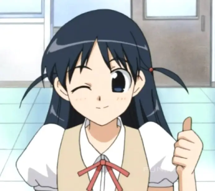 Screenshot dari anime School Rumble yang menampilkan Tenma dan Harima