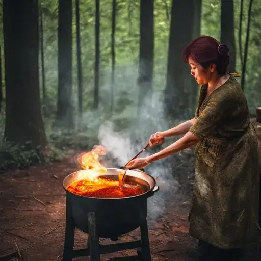 Adegan memasak dalam film Little Forest