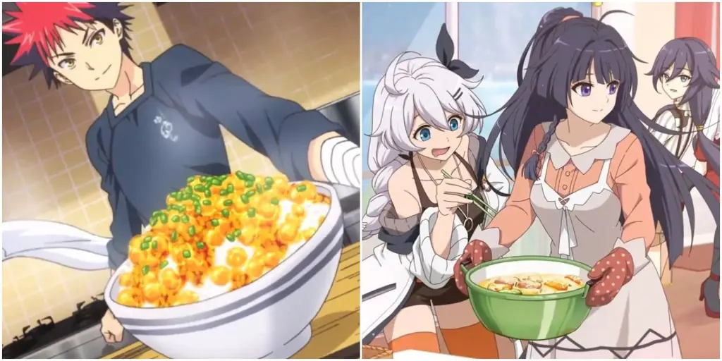 Adegan memasak yang dramatis dari anime Shokugeki no Soma