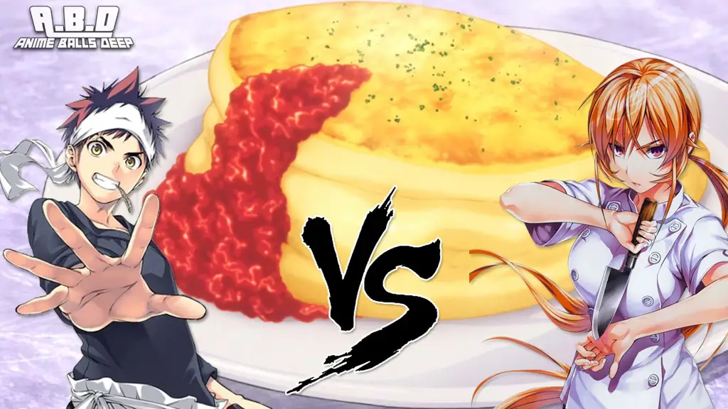 Gambar adegan memasak yang detail dalam anime Food Wars!