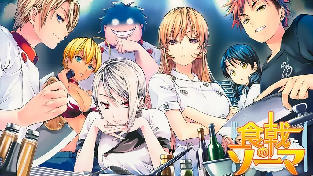 Gambar adegan memasak yang seru dan menegangkan dari Shokugeki no Soma