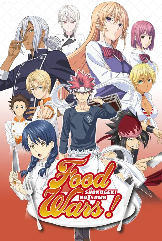 Adegan memasak yang seru dan menegangkan dalam Shokugeki no Soma