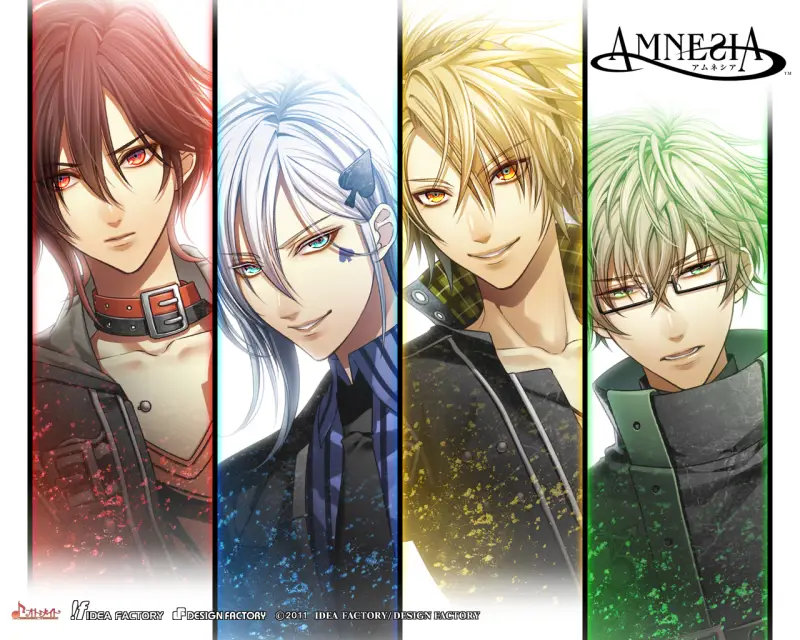 Screenshot anime Amnesia yang menampilkan karakter utama