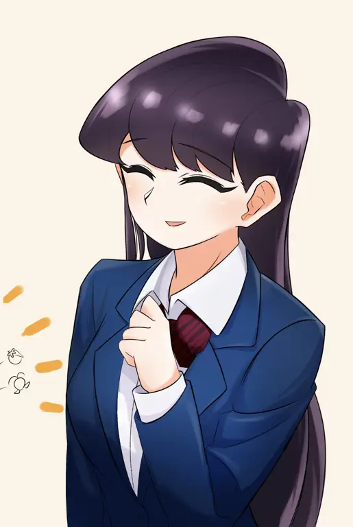 Screenshot dari anime Komi-san wa, Komyushou desu.