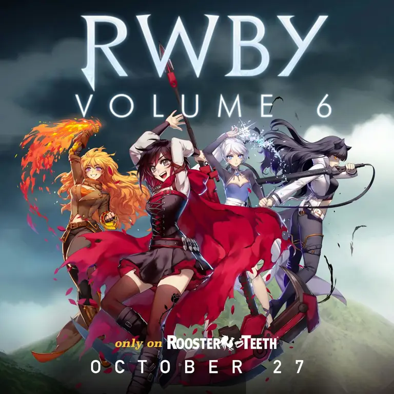 Screenshot dari RWBY Volume 6 yang menampilkan karakter utama