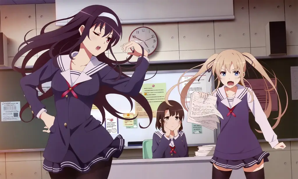 Screenshot adegan dari anime Saenai Heroine no Sodatekata