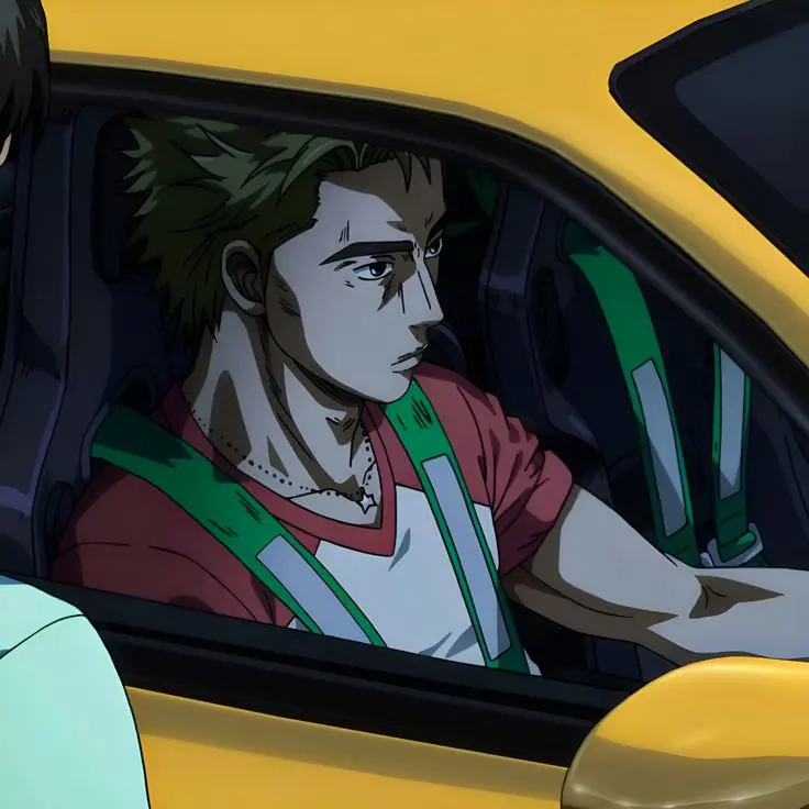 Screenshot dari anime Initial D yang menampilkan mobil AE86