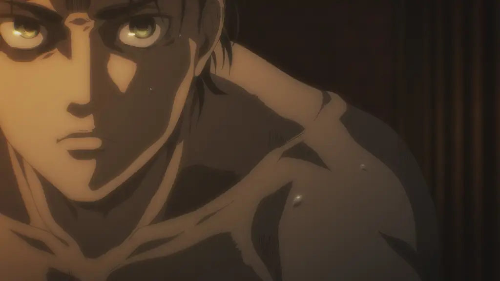 Screenshot adegan menegangkan dari Attack on Titan Season 4 Episode 5