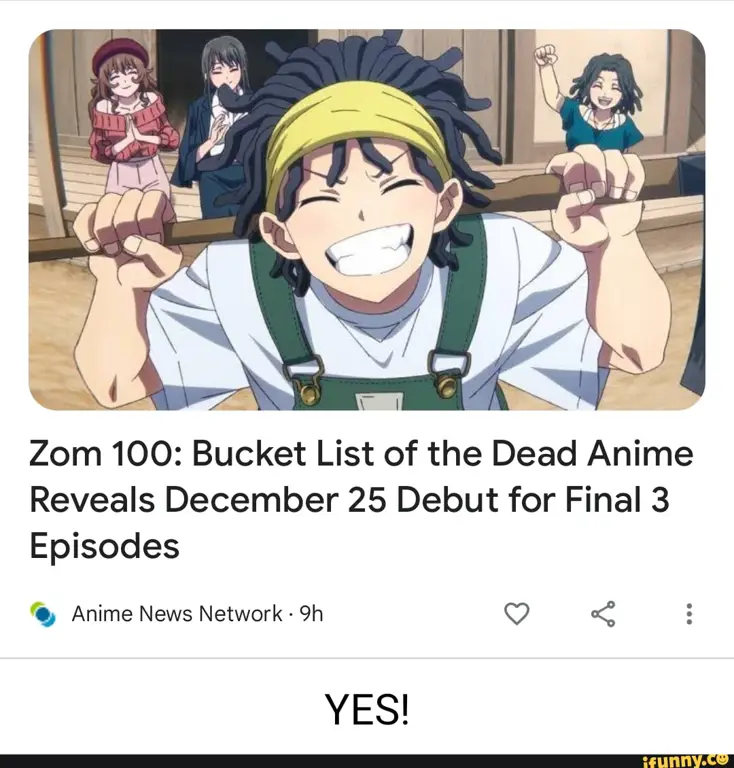 Gambar adegan anime Zom 100: Bucket List of the Dead