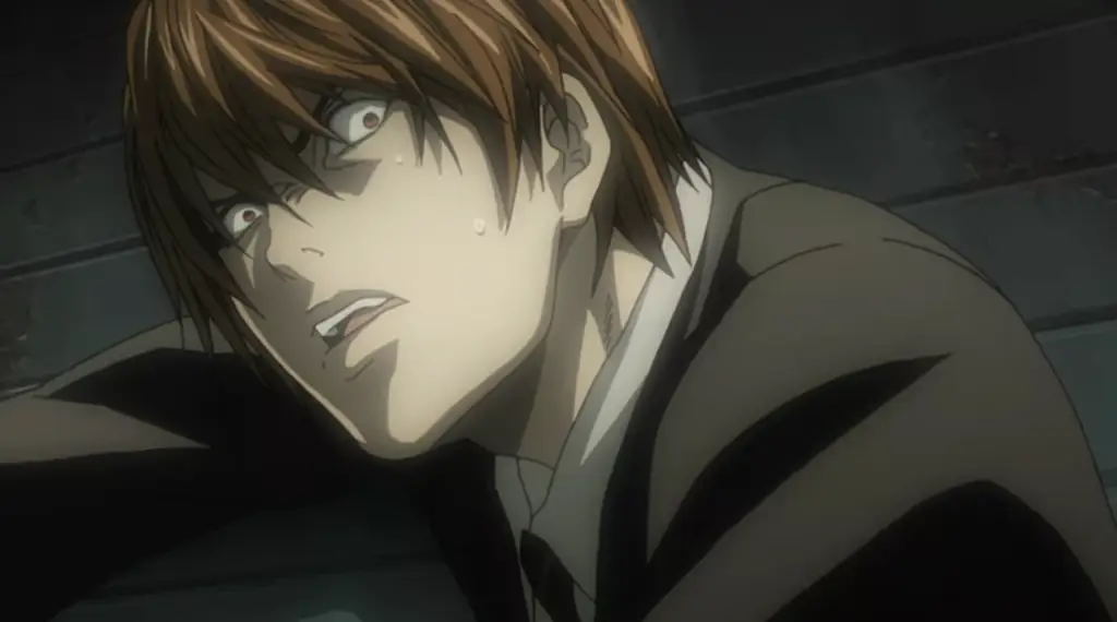 Adegan menegangkan dari anime Death Note Adegan anime Death Note